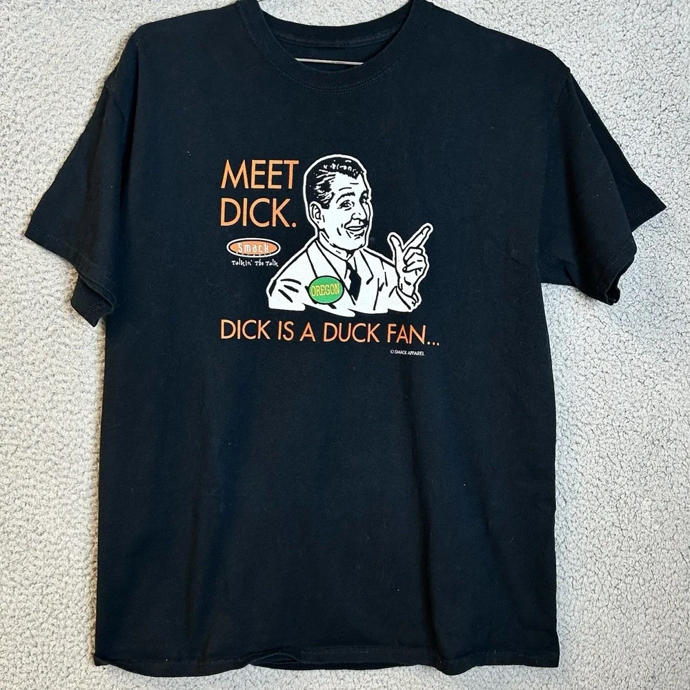 VTG Oregon State Fans - Don't be a Dick Black T-Shirt Size Large Humor Tee